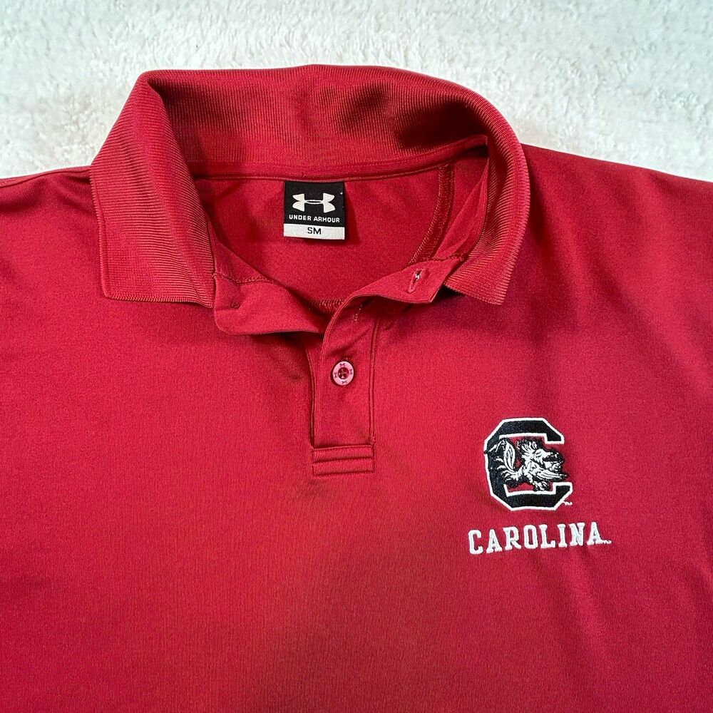 University of South Carolina Gamecocks Men's Polo Embroidered Sz S Under Armour